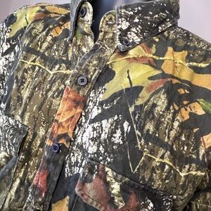Mossy Oak Shirt Men’s Large Long Sleeve Button Down Camouflage Hunting